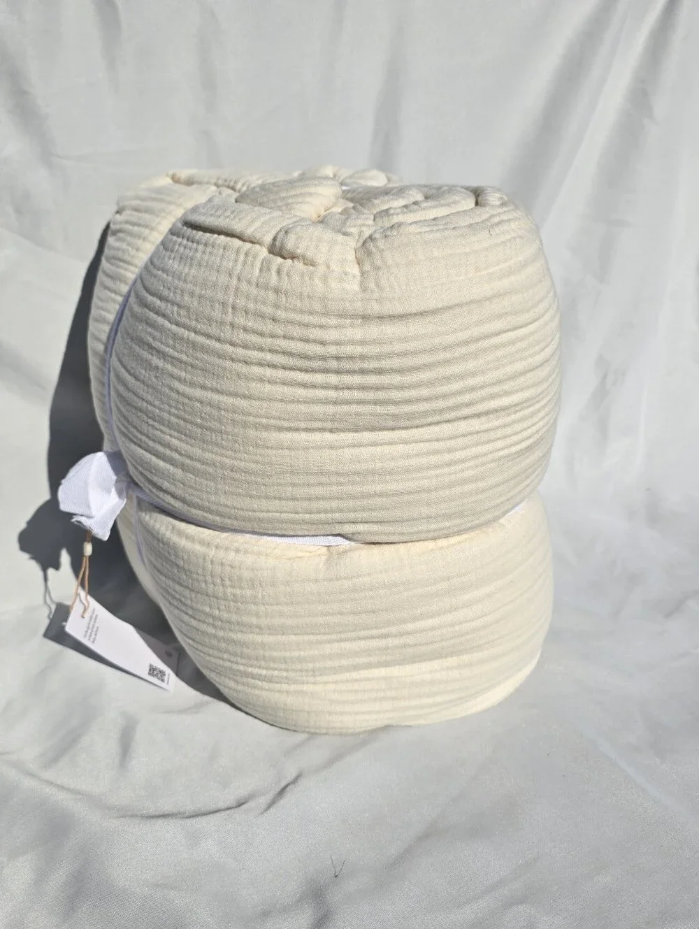 Quince Organic Cotton Airy Gauze DUVET COVER SET King/Cal King Undyed 2 Shams
